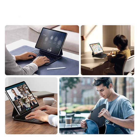 Case + keyboard iPad Pro 12.9" 2022/2021/2020 (6/5/4 gen.), Dux Ducis Keyboard TouchPad, black