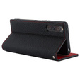 Flip case for Sony Xperia 10 V, Litchi Skin Grain, black