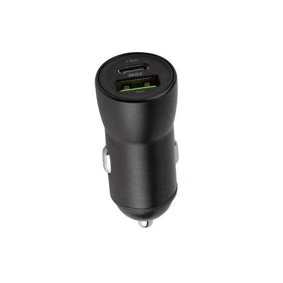 Maxlife PD/QC 20W car charger with USB-C – USB-C 60W cable for smartphones, tablets, navigation devices and other devices with USB/USB-C