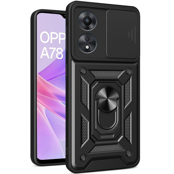 Case for Oppo A78 5G, CamShield Slide, black