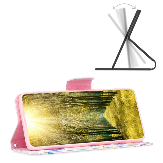 Flip case for Samsung Galaxy S23 FE, Wallet, Butterfly & Flowers white