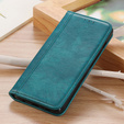 Flip case for Motorola Moto E13, Split Leather, green