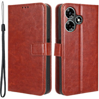 Flip case for Infinix Hot 30i, Crazy Horse Wallet, brown