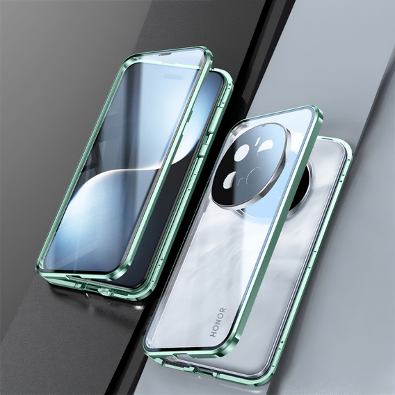 Case for Honor Magic 7 Pro, Magnetic Dual Glass, green