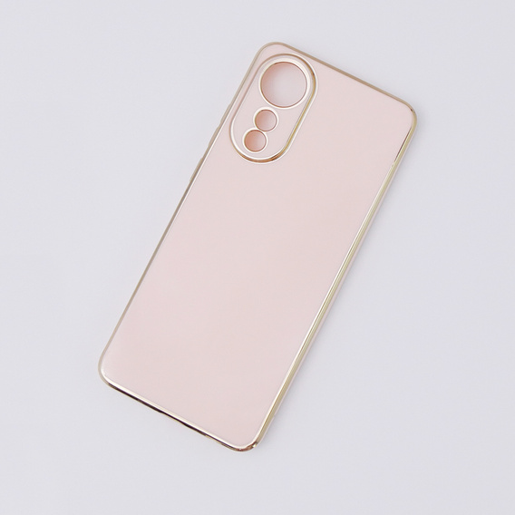 Case for Oppo A78 4G, Glamour CamShield, pink rose gold