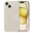 Case for iPhone 15 Plus, Silicone Lite, beige