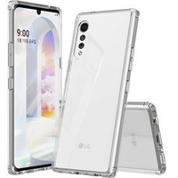 Case for LG Velvet, Fusion Hybrid, transparent