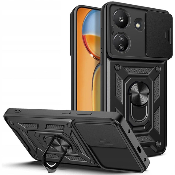 Case for Xiaomi Redmi 13C / Poco C65, CamShield Slide, black