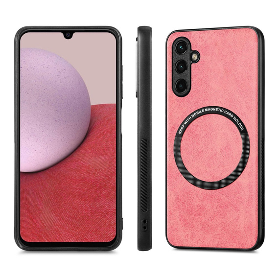 Case for Samsung Galaxy A14 5G, Leather Hybrid MagSafe, pink