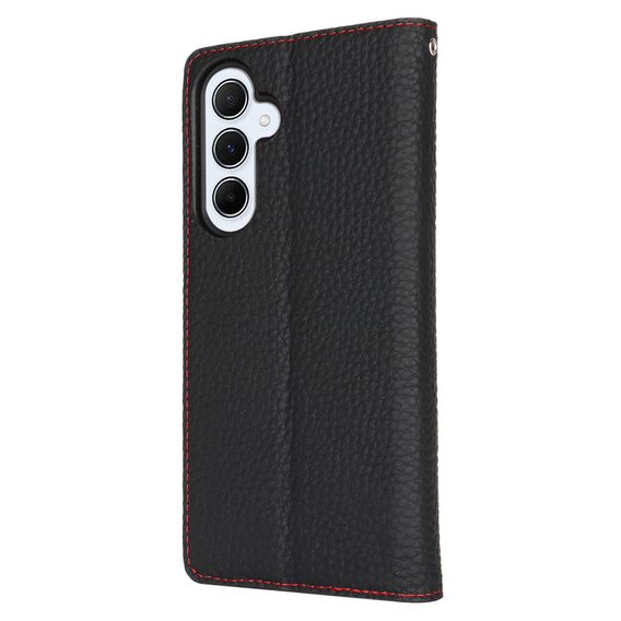 Flip case for Samsung Galaxy S24 FE, Litchi Skin Grain, black
