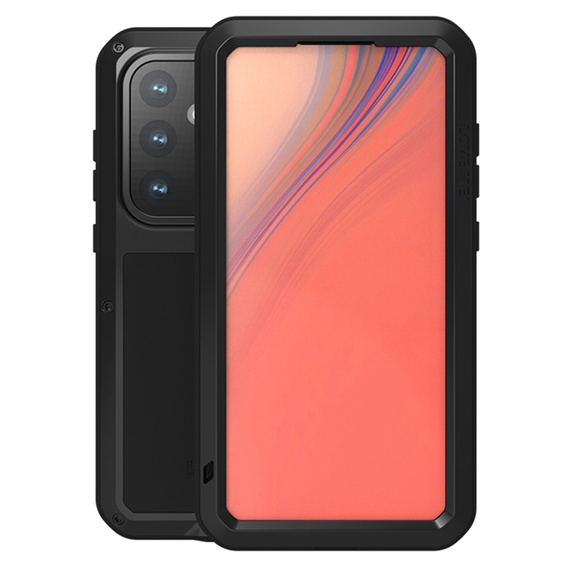 Love Mei Case for Samsung Galaxy S24 FE, armored with glass, black