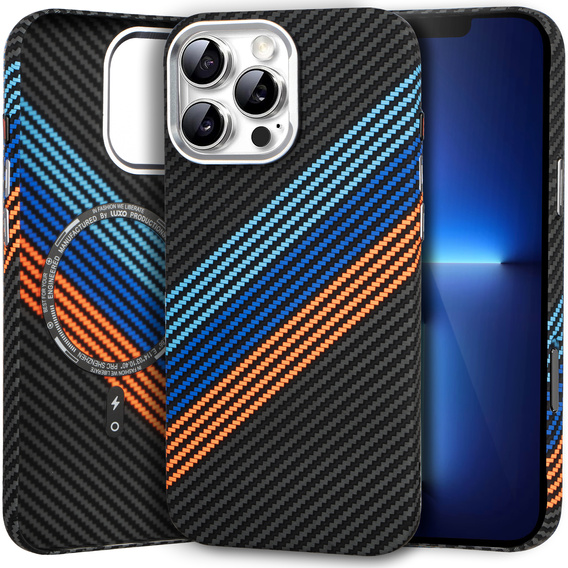 MagSafe's iPhone 13 Pro Max Case, Carbon Fiber, dark blue