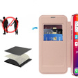Flip case for iPhone 16, RFID Wallet MagSafe CamShield, pink