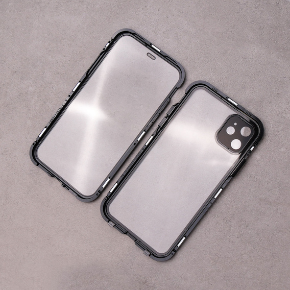 Case for iPhone 11, Magnetic Dual Glass, black