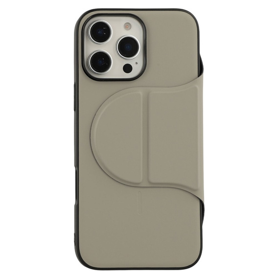 X-LEVEL Case for iPhone 16 Pro, Magnetic Card Holder, grey