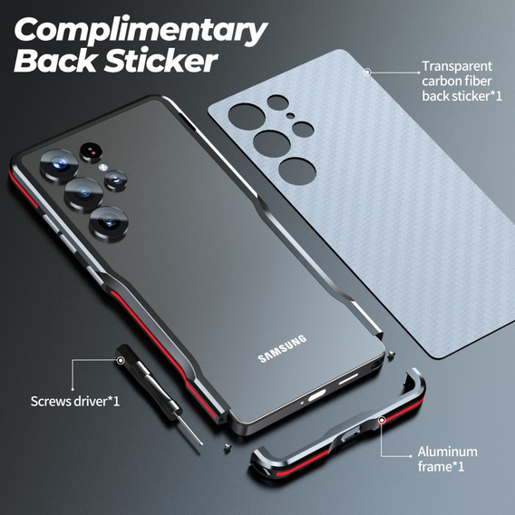 Case LUPHIE for Samsung Galaxy S25 Ultra, Armor Bumper, black