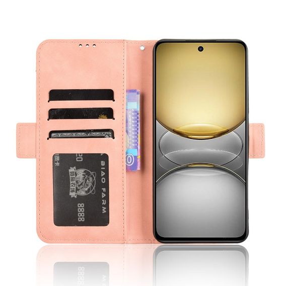 Flip case for Realme 14X / Realme C75, Card Slot, pink