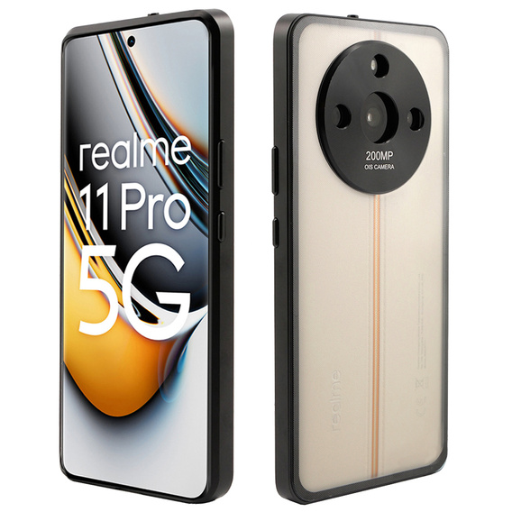 1 x Case for Realme 11 Pro 5G / Pro+ 5G, Frame Case, black