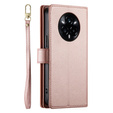 Flip case for Realme 14 Pro+ 5G, Wallet Zipper Pocket, pink