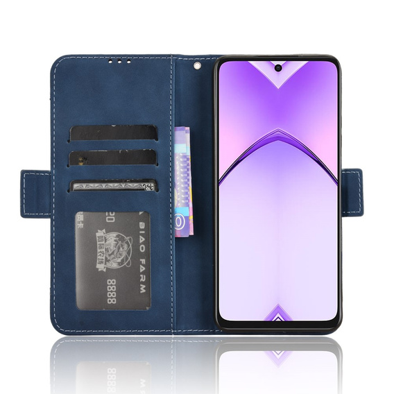 Flip case for Oppo A40 / Oppo A40m, Card Slot, dark blue