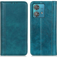 Case for Motorola Moto G84 5G, Wallet Litchi Leather, green