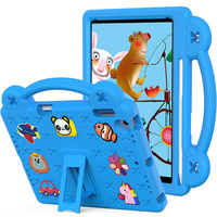 Children's case for iPad 9.7" 2018/2017 (6/5 gen.) / Pro 9.7" 2016, Cute Patterns, with stand, blue