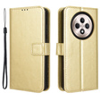 Flip case for Oppo Reno 12FS / 12F, Crazy Horse Wallet, gold