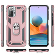 Armor Case for Xiaomi Redmi Note 10 Pro, Nox Case Ring, pink rose gold