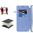 Flip case for Samsung Galaxy S25 Edge, RFID Wallet MagSafe CamShield, blue