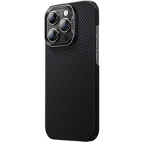 BENKS Kevlar Case voor iPhone 15 Plus, Carbon Fiber, black