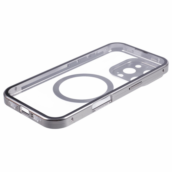 Magnetic Dual Glass MagSafe case for iPhone 16 Pro Max, titanium