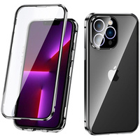 Case for iPhone 13 Pro Max, Magnetic Dual Glass, black