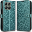 Flip case for Motorola Edge 60 Pro, Wallet Rhombus, green