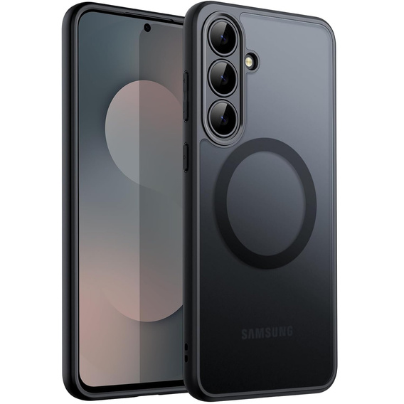 Case for Samsung Galaxy S25 FE, for MagSafe, ERBORD Matt Case, black