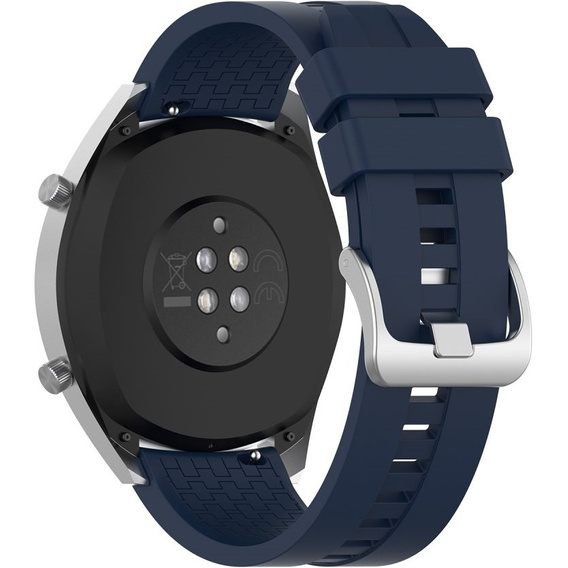 22mm Silicone strap with buckle for Huawei Watch GT / Watch GT2 - White