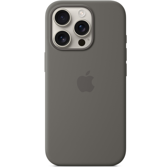 Genuine Apple Silicone Case MagSafe for iPhone 16 Pro, Stone Gray MYYL3ZM/A