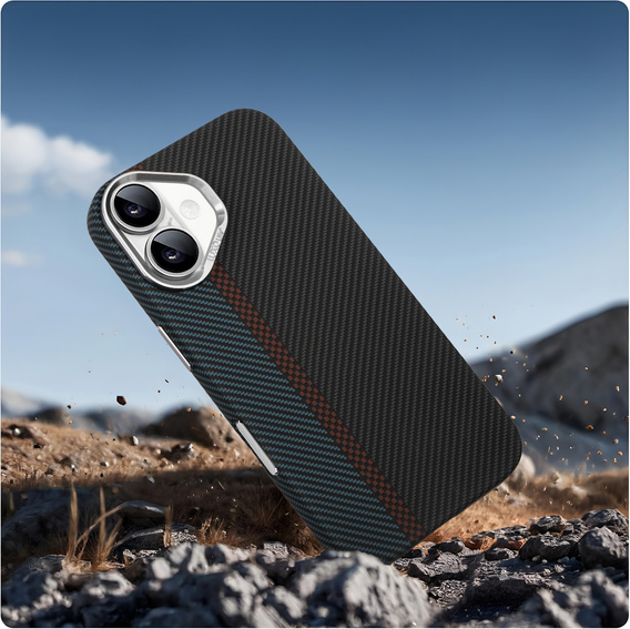 MagSafe's iPhone 16 Plus Case, Carbon Fiber, black / blue