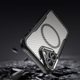 Case for iPhone 16, Fusion Hybrid Carbon, for MagSafe, black