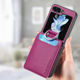 Case for Samsung Galaxy Z Flip7 FE / Z Flip6, Card Slot Ring Case, purple