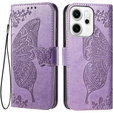 Flap case for Oppo Reno 14, Butterfly, wallet, purple