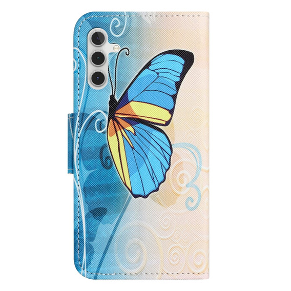 Flip case for Samsung Galaxy M15 5G, Wallet, Butterfly