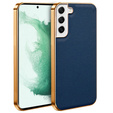 Case for Samsung Galaxy S22+ Plus, Cowhide Leather, blue