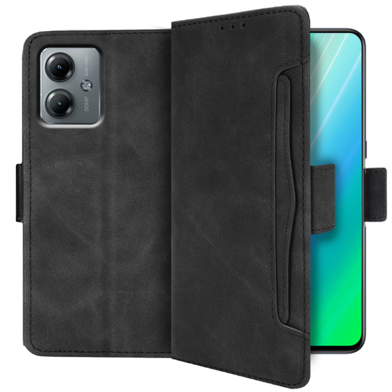 Flip case for Motorola Moto G14, Card Slot, black