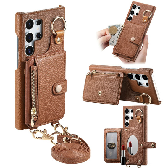 Case for Samsung Galaxy S25 Ultra, GKK Leather, black