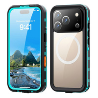 Case for iPhone 17 Pro, Waterproof IP68, SHELLBOX MagSafe, blue