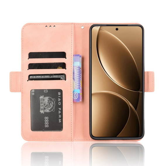 Flip case for Xiaomi Poco F7 Ultra, Card Slot, pink