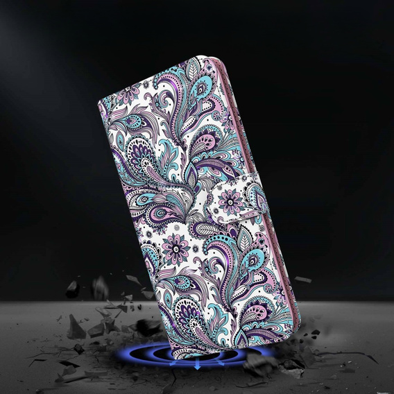 Flip case for Oppo A17, Light Spots Decor, purple