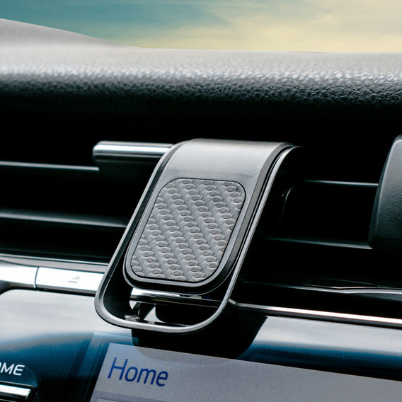 ERBORD Magnetic Car Holder for Phone on Windshield Grille, black carbon
