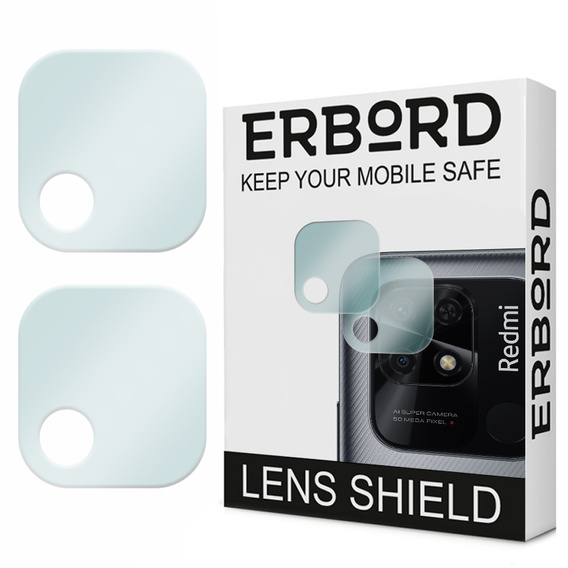 2x ERBORD tempered glass for camera to Xiaomi Redmi 10C