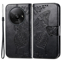 Flip case for Xiaomi Redmi A3, Butterfly, black